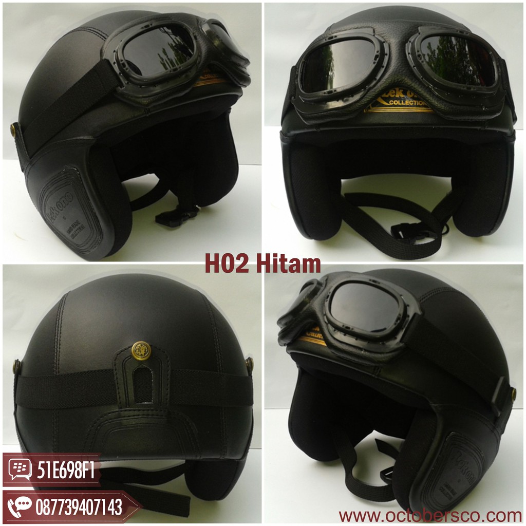 Helm Retro Klasik Jadul Kacamata Original Handmade Cocok Vespa CB Helm Retro Klasik Jadul Kacamata Original Handmade Cocok Vespa CB