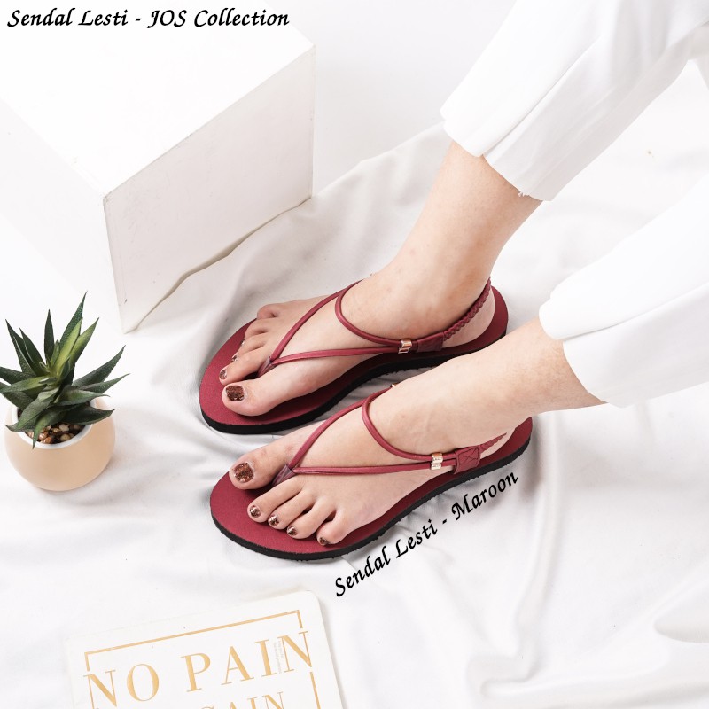 Sandal Wanita Tali Belakang Alas Karet -  Lesti by JOS Collection