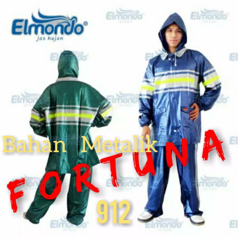 r/n ,JAS HUJAN SETELAN BAJU CELANA , ELMONDO 912 FORTUNA , BAHAN METALIK LEMBUT ALOT