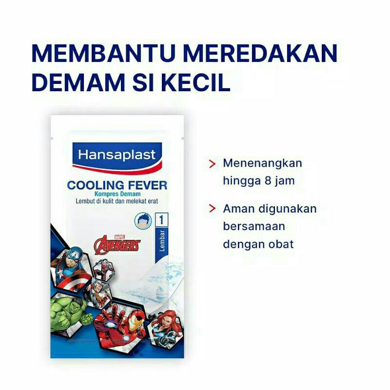 Plester Hansaplast Kain Elastis / Cooling Fever isi 1 Lembar / 10Lembar