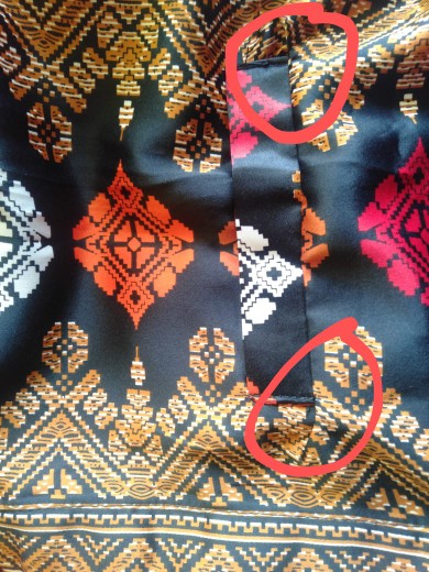 Kemeja Batik Panjang Motif Songket Toraja Hitam