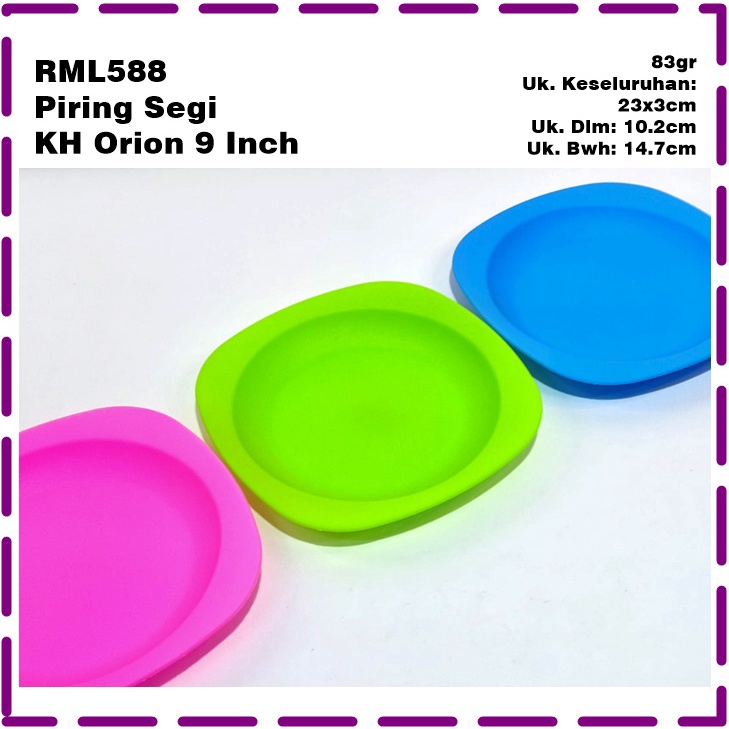 RML588 Piring Segi KH Orion 9 Inch