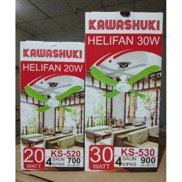 Kipas angin Gantung Baling 4 Kawashuki / MYVO 20w / 20 Watt &amp; 30w / 30 Watt Murah