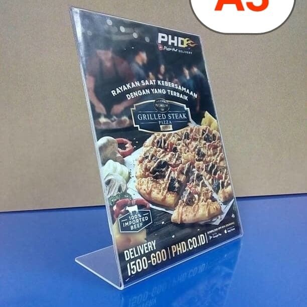 

A5 Acrylic Tentcard/Nomor Meja Acrylic/Papan Nama /Tempat Brosur