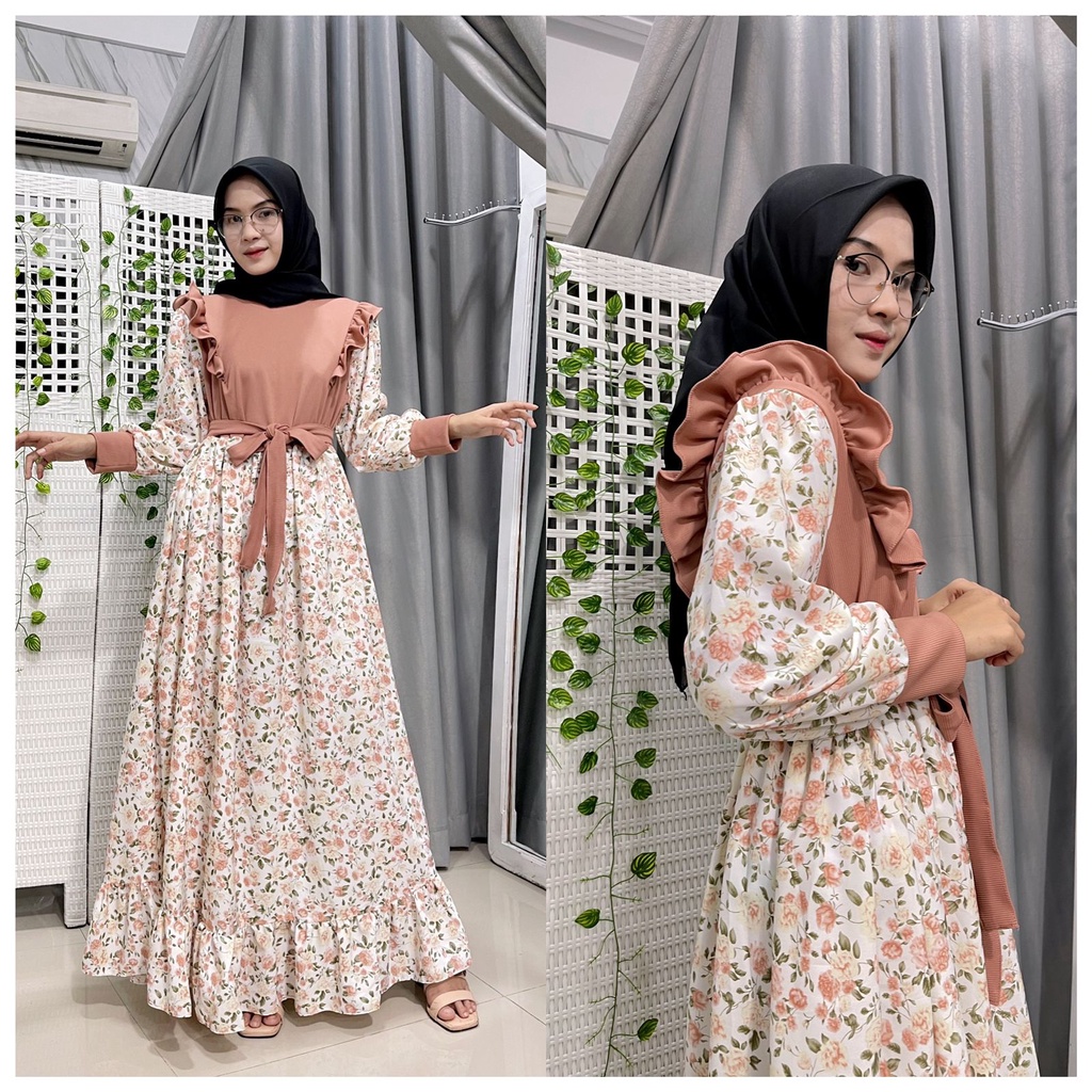 GAMIS BELA BUNGA IMPOR BY DYOURA