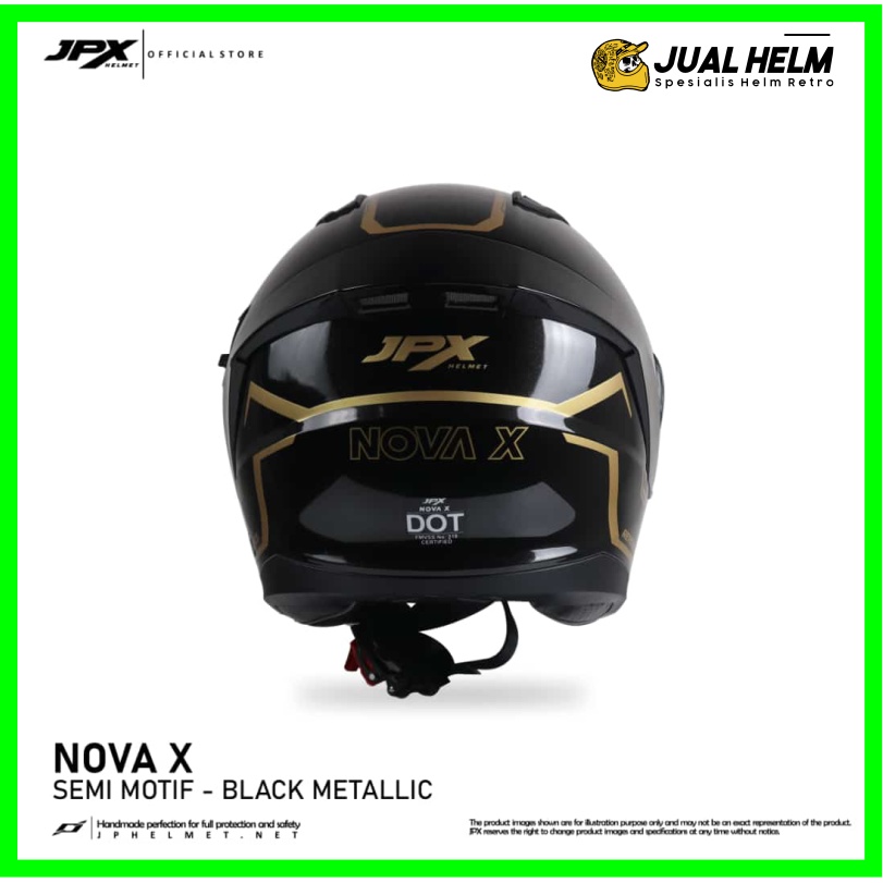 Helm JPX Nova X Semi Motif Black Metallic