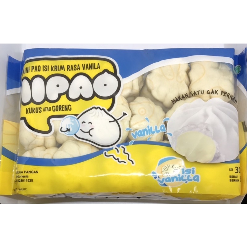 Mipao Mini Pao Kipao isi 30 Bapao Mini merk pelangi