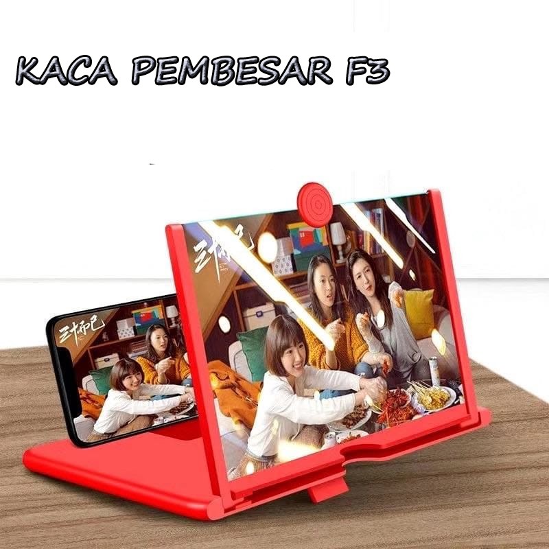 KACA PEMBESAR LAYAR 3D  F1 / F2 / F3 / F6 / F12 ENLARGED SCREEN LAYAR PEMBESAR HP LCD F12