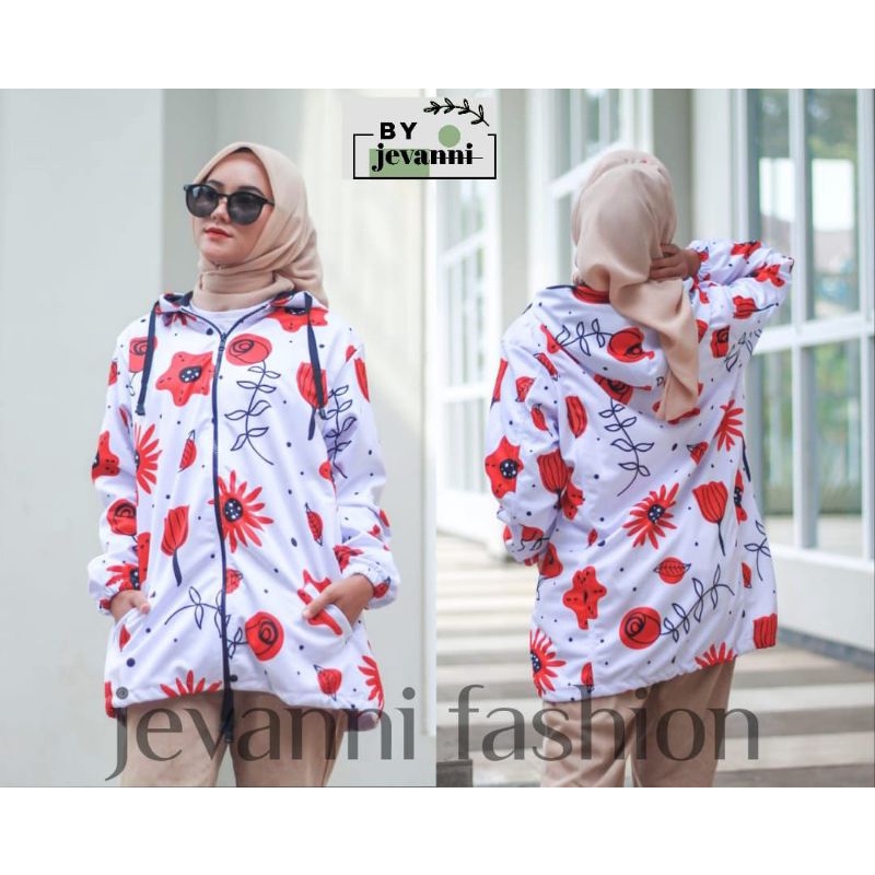 JAKET WANITA HOODIE FULL PRINT SUBLIMASI // JACKET WANITA FASHION OOTD // JAKET LOTTO ELVANA BY JEVANNI