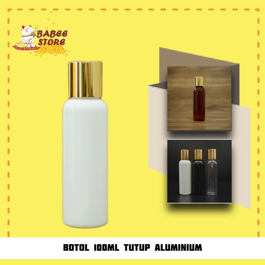 BABEE - BOTOL PLASTIK 100ML PRESSTOP GOLD / BOTOL 100 ML / BOTOL ISI ULANG [HARGA GROSIR]