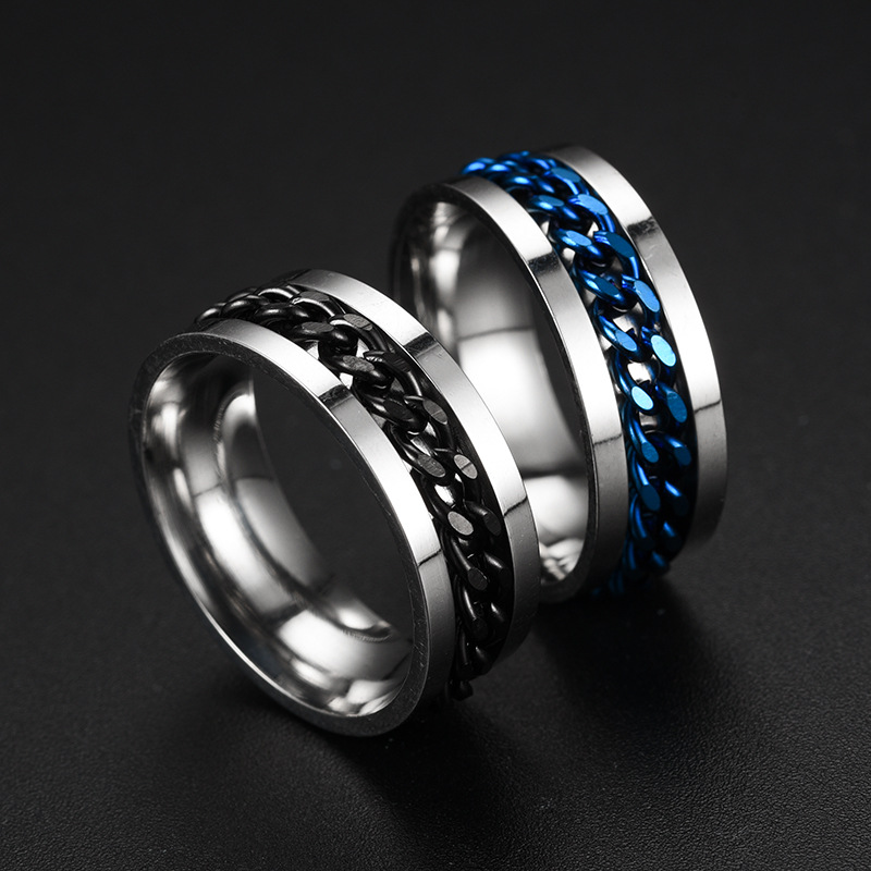 Cincin Rantai Bahan Stainless Steel Untuk Pria