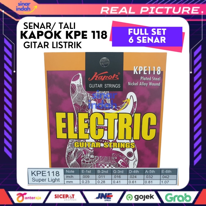 Senar Gitar Elektrik Kapok KPE118 String Gitar Listrik Tali Gitar