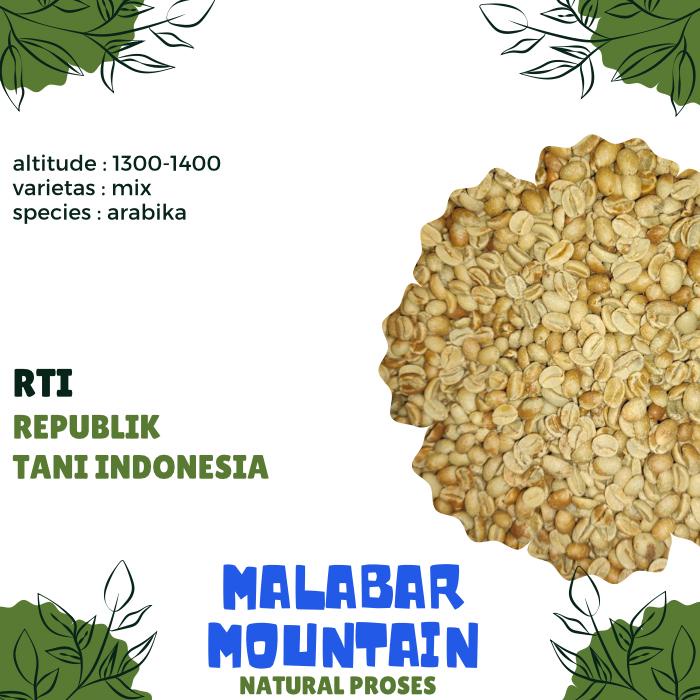 

Biji Kopi Mentah ARABIKA MALABAR MOUNTAIN NATURAL proses - GREEN BEAN