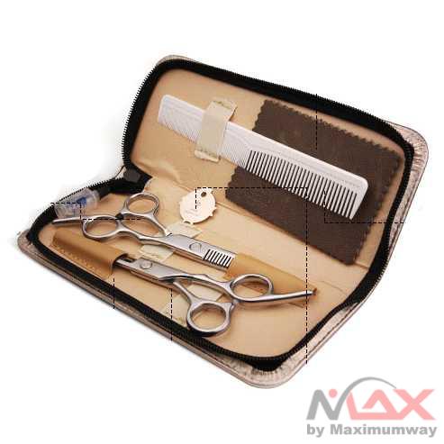 Biutte.co Set Gunting Rambut Salon dan Barbershop PROFESSIONAL Gunting Sasak dan Flat Rambut Profesional Professional Hairdressing Scissors 6 Inch Haircut Hair Cutting Salon Barber Scissors Set Thinning Shears Hairdressing Scissors