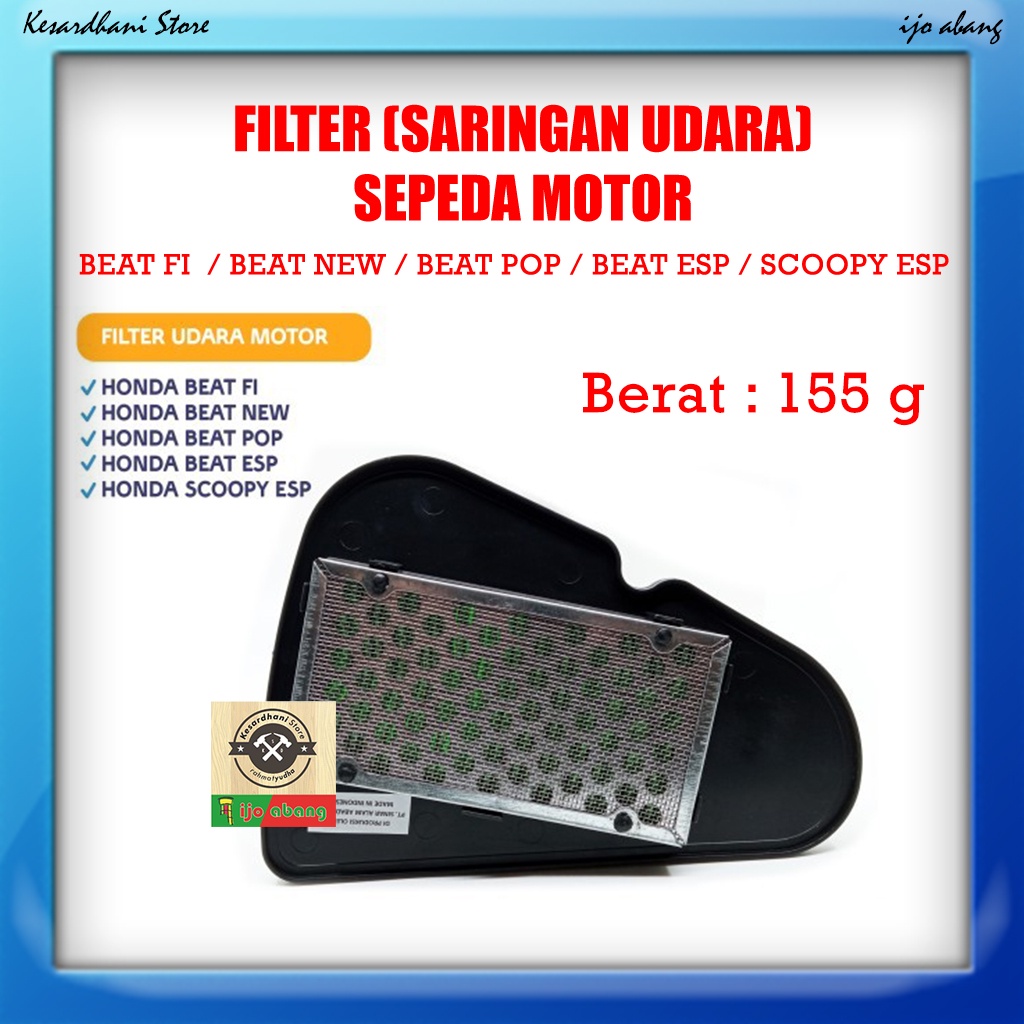 Filter Saringan Udara Air Filter HONDA BEAT FI / NEW / POP / ESP / Street / SCOOPY ESP / VARIO FI NEW