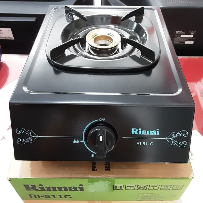 Rinnai Kompos gas 1 Tungku - RI511C - HITAM