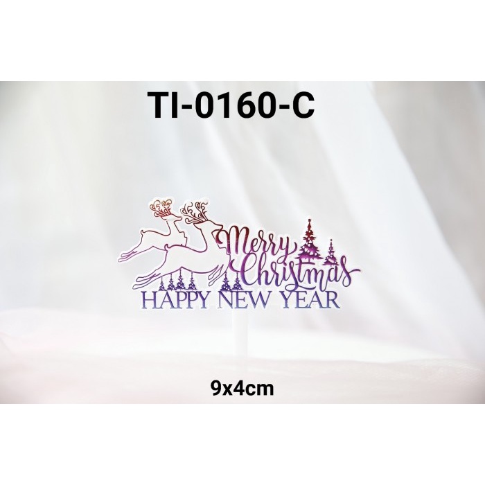 

KUE-PENGHIAS-ALAT- TI-0160-C CAKE TOPPER TULISAN NATAL MERRY CHRISTMAS RAINDEER RAINBOW -ALAT-