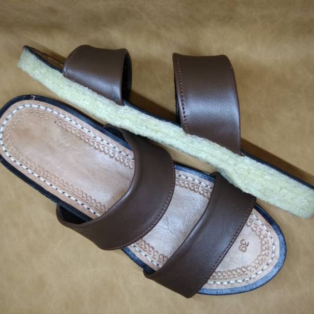 Sandal kulit wanita asli terumpah tarumpah murah terbaru
