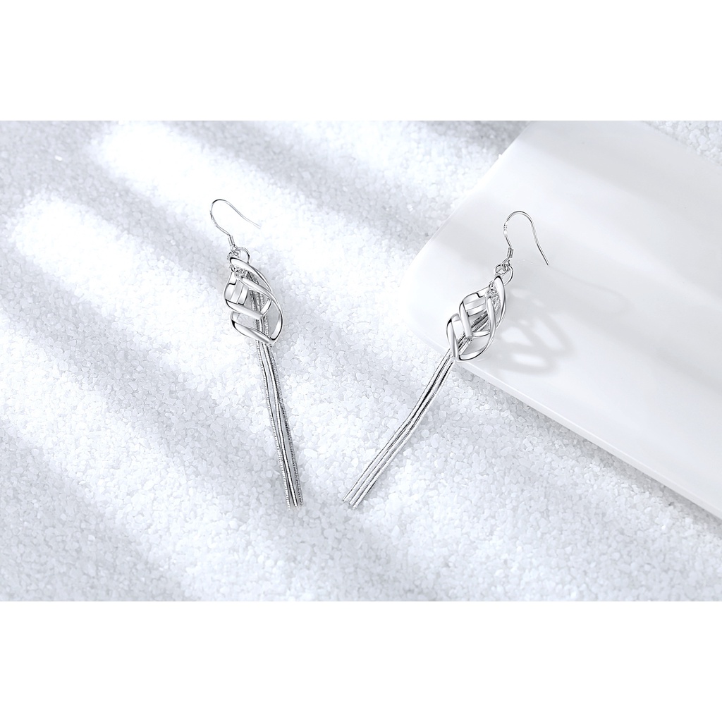 Anting Perak 925 Wanita Temperamen Anting-Anting yang Cocok untuk Perhiasan Fashion EH00010