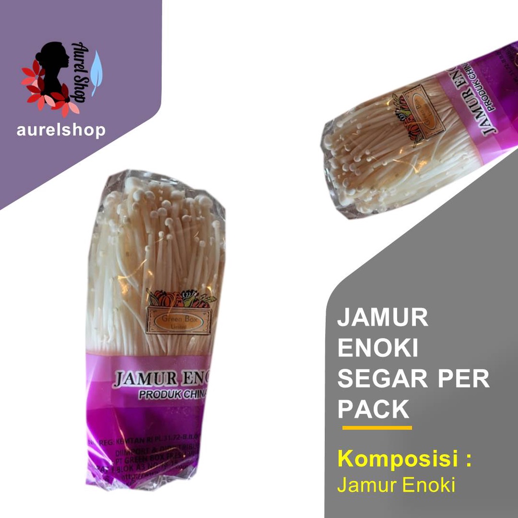 

Jamur Enoki Segar per pack 100 gram