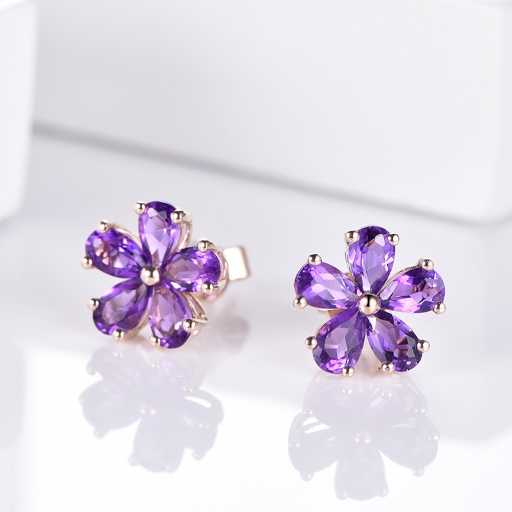 Hu Hu Hu Hu Hu Alat Bantu Pasang Kacamata♡ Anting Tusuk Wanita Bentuk Tetesan Air Hias Cubic Zirconia Untuk Pernikahan