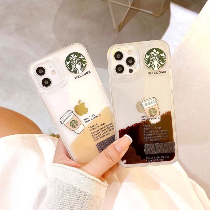 Casing Starbucks Liquid Case Botol Ekslusif IP 6 7 8 6+ 7+ 8+ X XS XR XSMAX 11 Pro Max 12 Pro Max