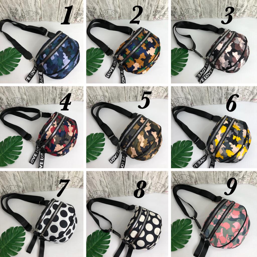 waistbag wanita parasut tebal anti air import premium/tas waistbag wp