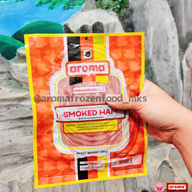 

AROMA PORK SMOKED HAM (HAM BABI ASAP) 250 GR