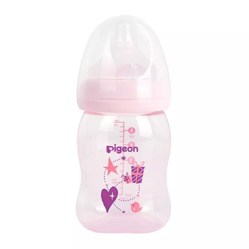 PIGEON Botol Susu PP Clear Wide Neck 160Ml - Blue