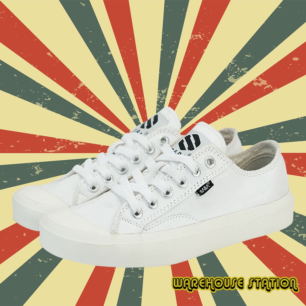 SABA Basic Low Off white - Sepatu Sneakers Casual Pria Wanita