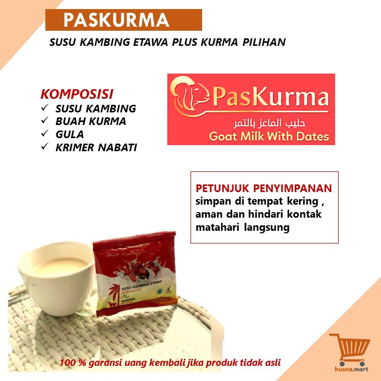 PASKURMA Susu Kambing Etawa Plus Kurma Premium - 1 Sachet [Eceran]