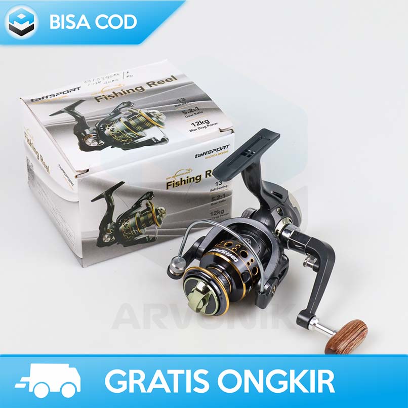 REEL PANCING SPINNING TAFFSPORT GHOTDA BK2000 SERIES 5:2:1 RATIO ORI