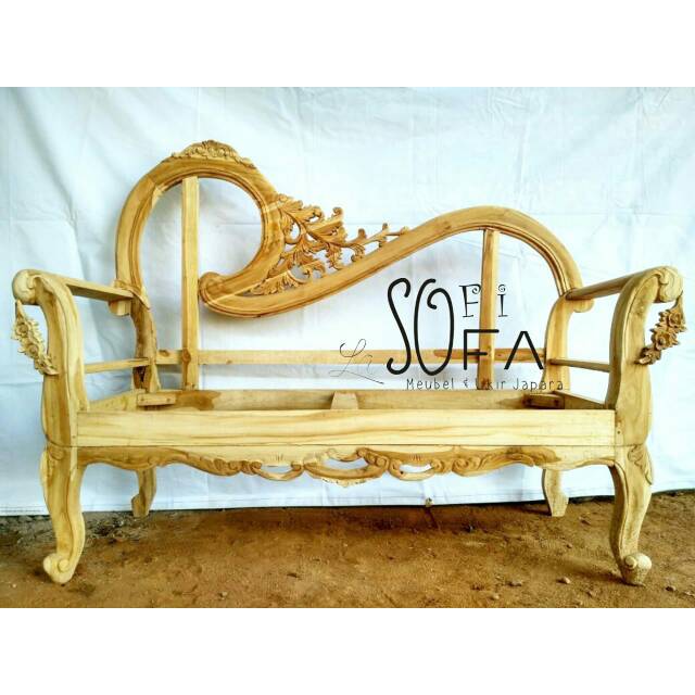 Sofa Pelaminan/tamu ukir love miring mentahan jati jepara murah