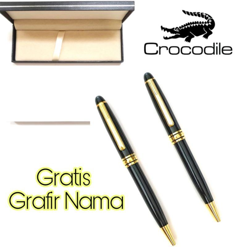 

sepasang pulpen mewah crocodile gratis Grafir nama