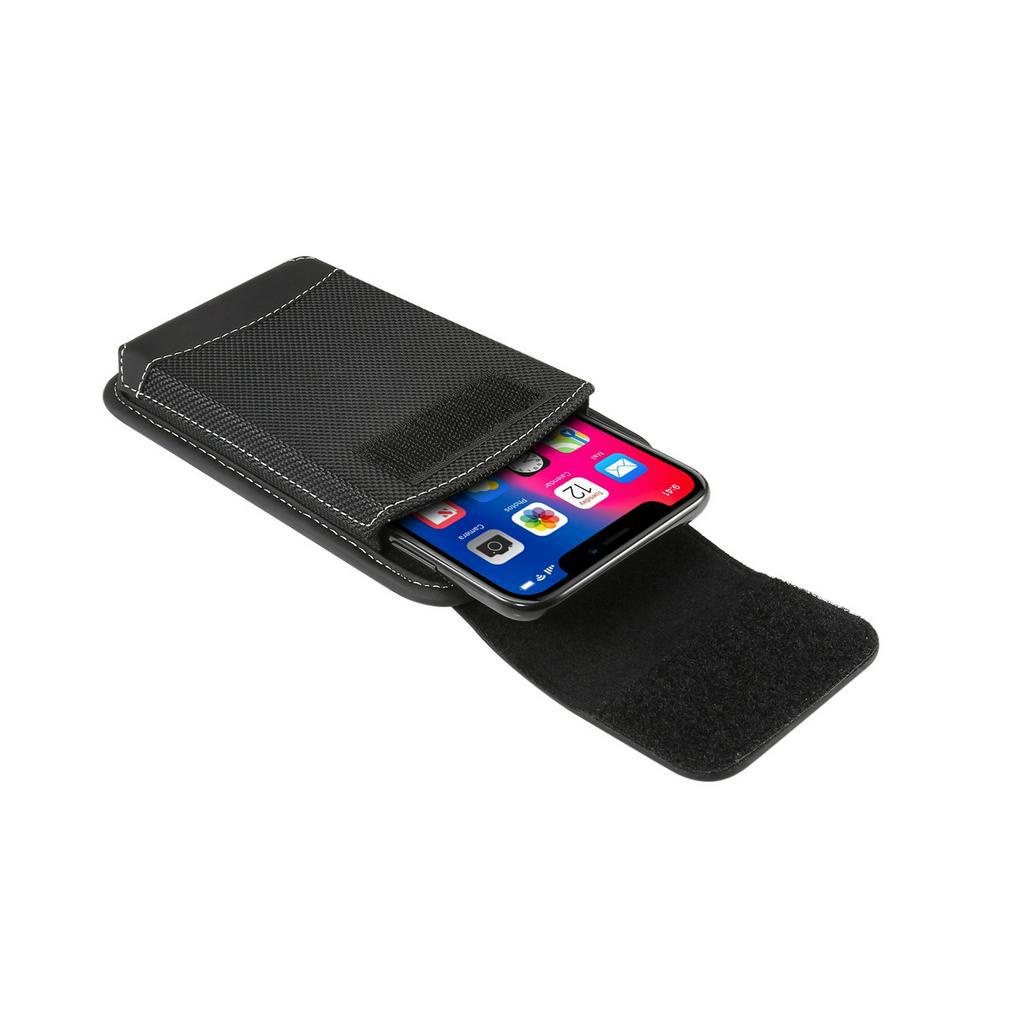 Sarung HP Pinggang Pria Nylon Tanpa Magnet Kopel Vertikal Ukuran 6 - 7 Inch