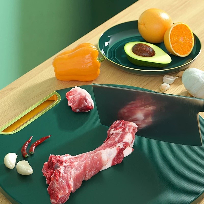 TAJ2 - 2 In 1 Cutting Board Premium Talenan Anti Jamur Bisa Berdiri