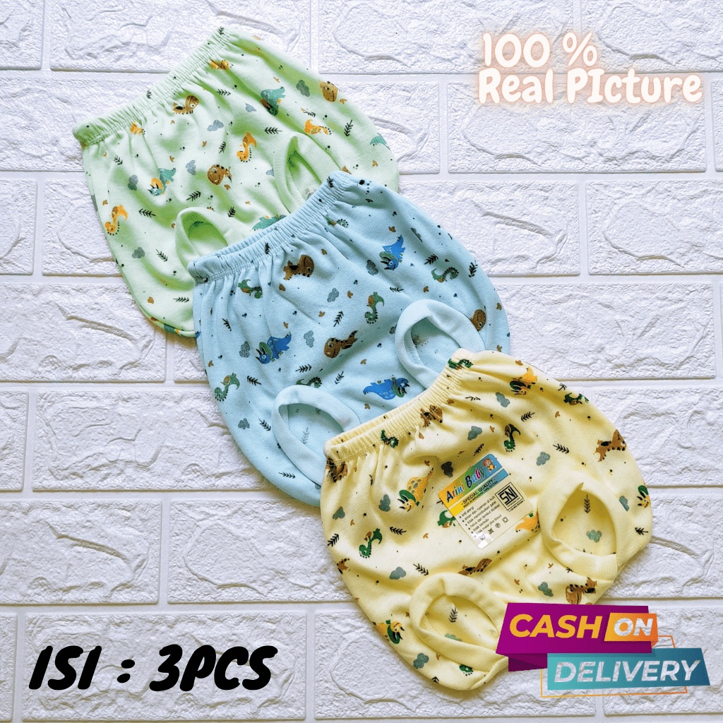 3 PCS Celana Pop Bayi Celana Kacamata Bayi Bawahan Bayi Baru Lahir