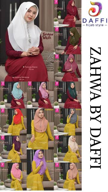 ((Original Daffi)) ZAHWA /DF158 Khimar/jilbab hijab Cerruty premium