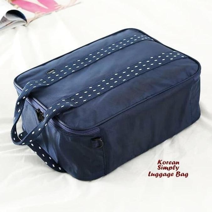 BISA BAYAR DITEMPAT Tas koper kecil kabin travel travelling Mini koper Tambahan Organizer - Biru