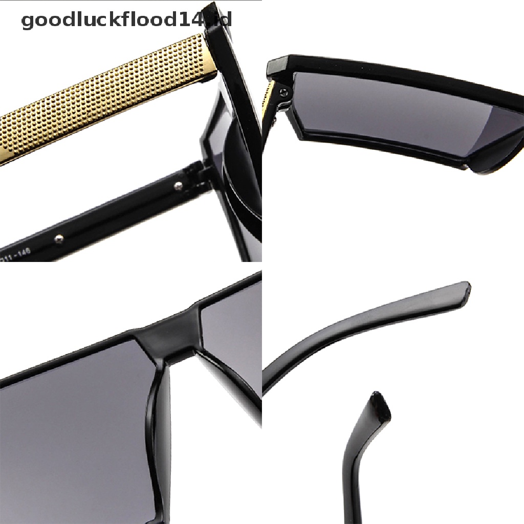 [OOID] New Hot Women Oversized Sunglasses Men Fashion Luxury Retro Square Sunglasses  ID