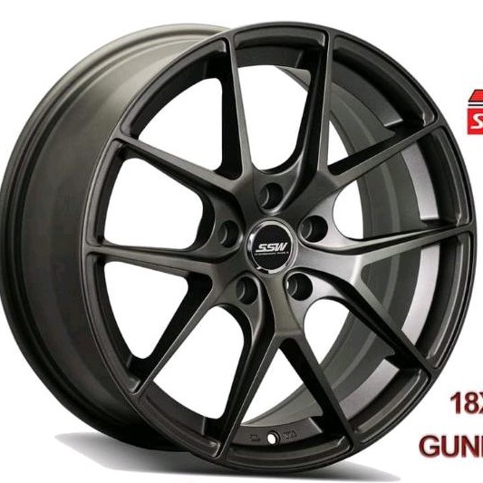 Paketin BAN BARU 235 50 18 velg mobil ssw ORIGINAL made in thialand S308 ring 18x8 pcd 11r4.3 et 35