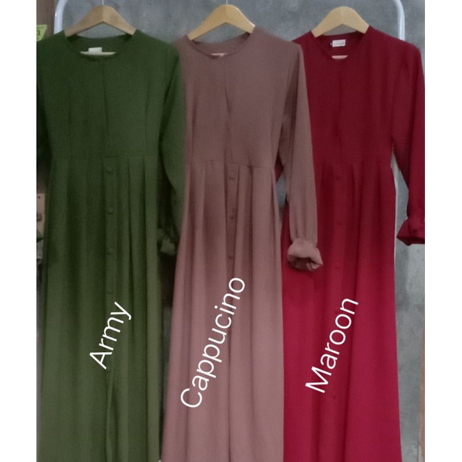 Azima Dress // Gamis terbaru Crinkle size M L XL-3