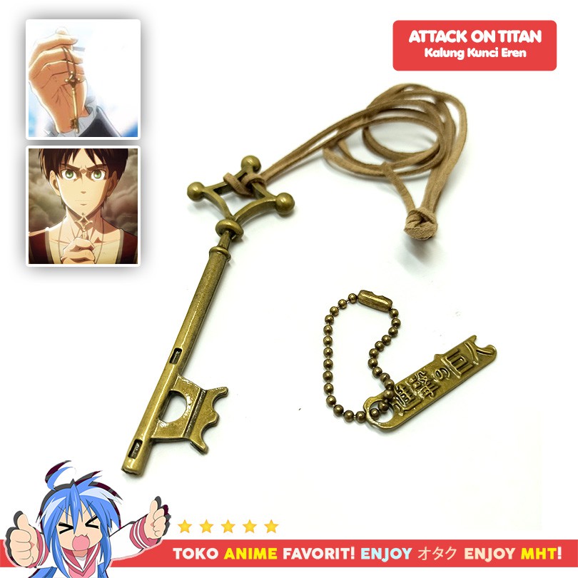 Kalung Shingeki no Kyojin - Attack on Titan Eren Jaeger Key - Kunci