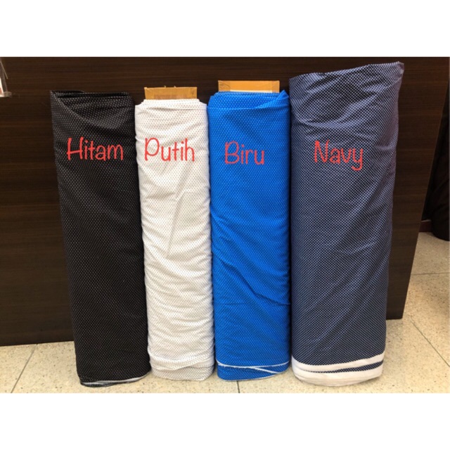 [019] Kain Katun Jepang Motif Polkadot Warna Biru