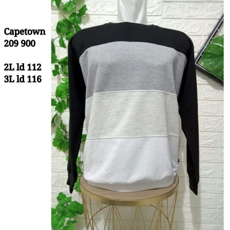 FILLYS : Size S/M/2L/3L Sweater Pria Capetown Original Brand Matahari Ramayana Jumbo Bigsize