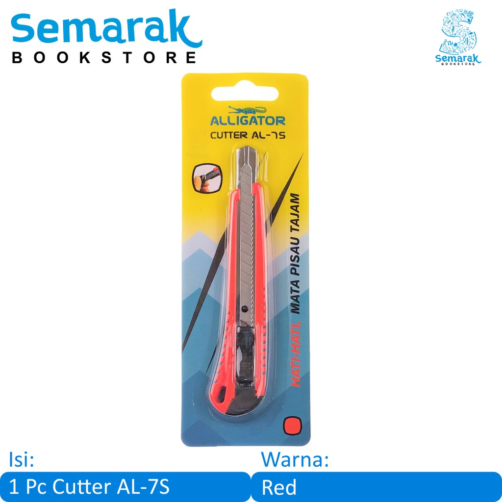 

Cutter Kecil Dengan Pengunci Otomatis Alligator AL-7S - Red [1 Pc]