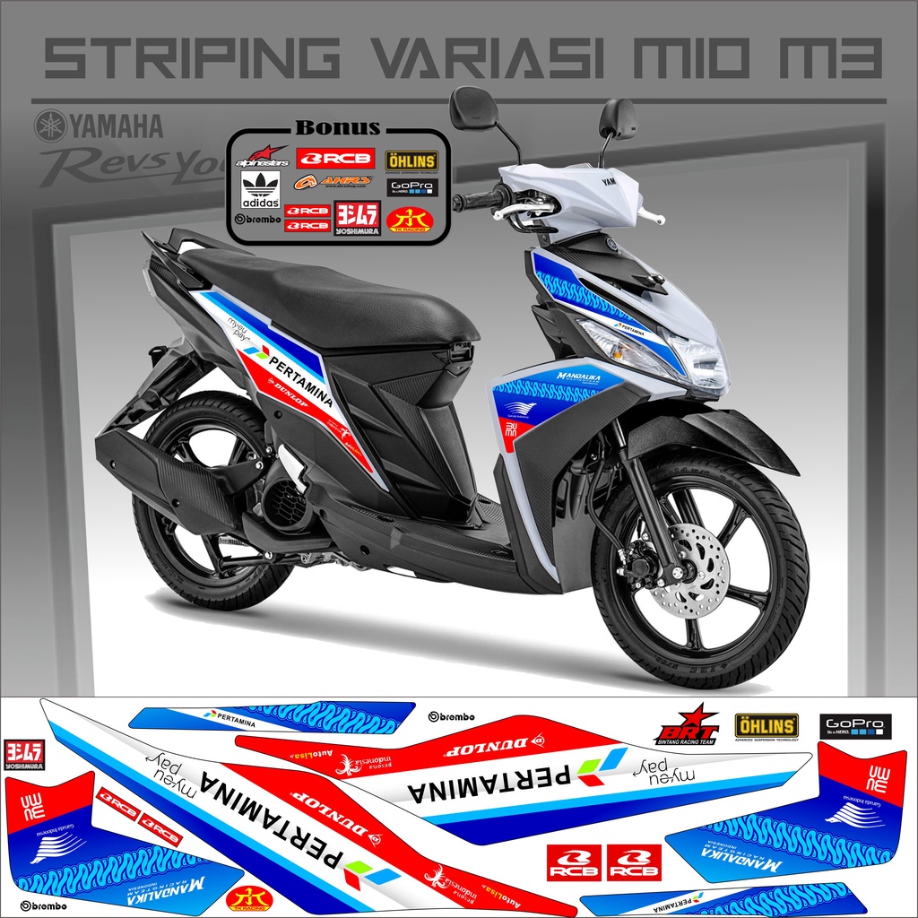 Striping Mio M3 Sticker Mio M3 Variasi