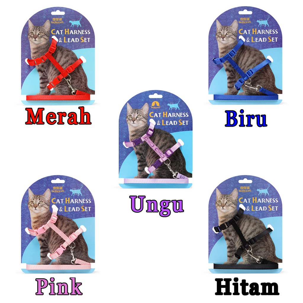 Pet Harness H Dog Cat / Tali Tuntun Hewan Anjing Kucing Musang