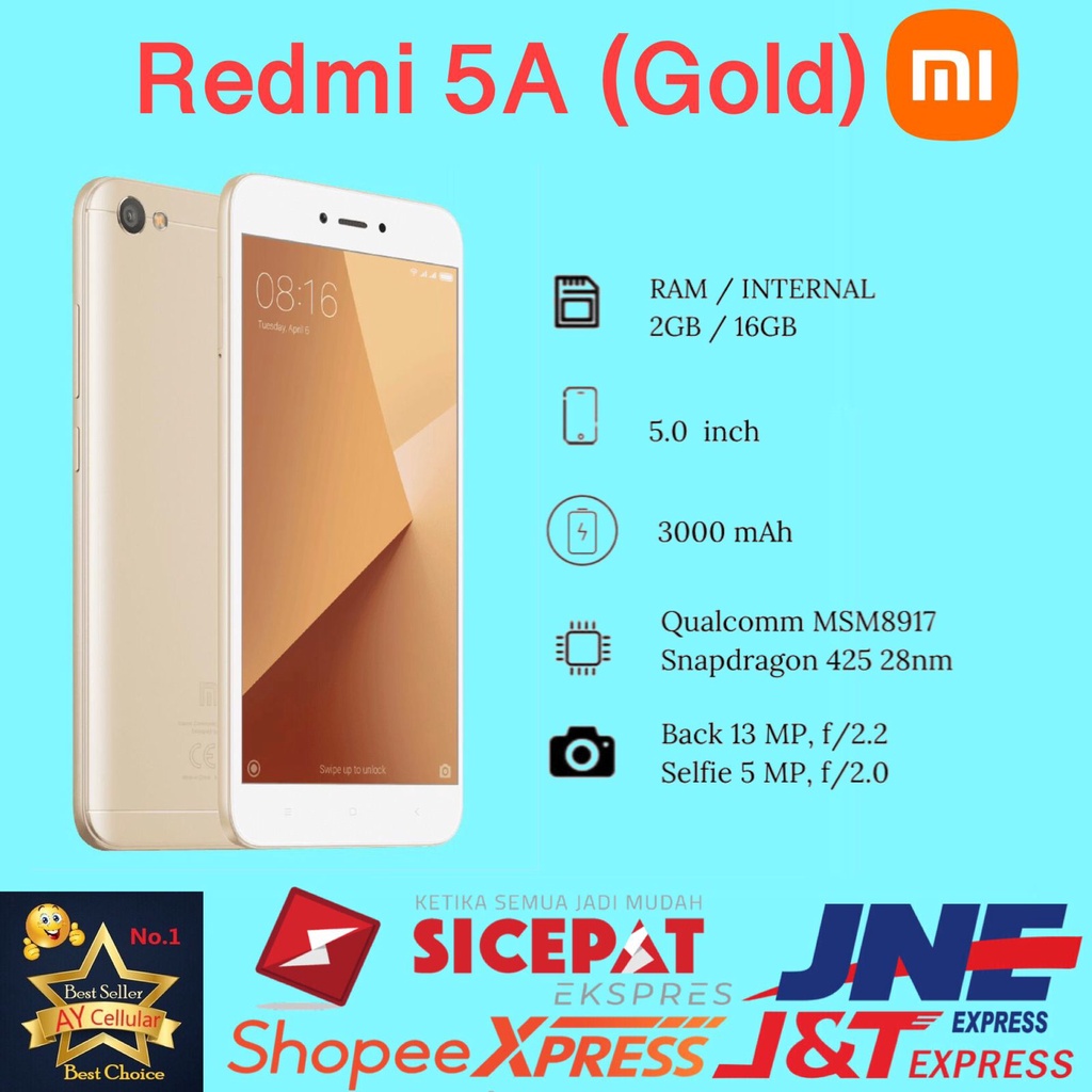 XIAOMI REDMI 5A RAM 2 GB ROM 16 GB