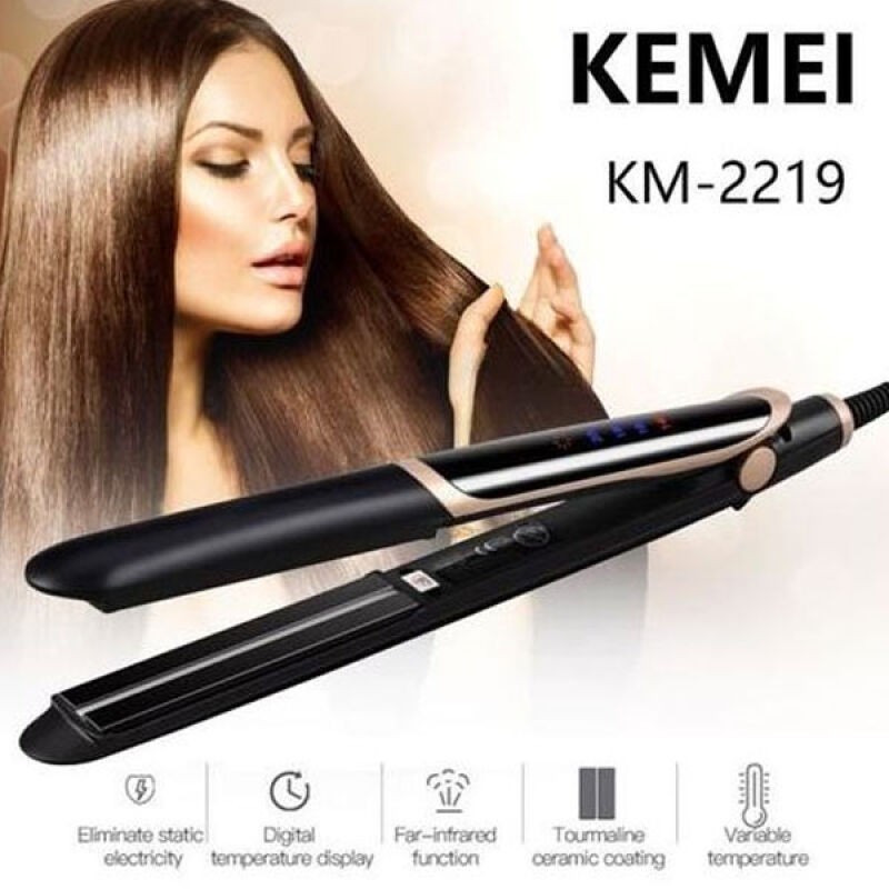 Kemei km 2219 Hair Straightener Catokan Rambut Infrared Ceramic